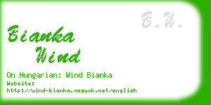 bianka wind business card